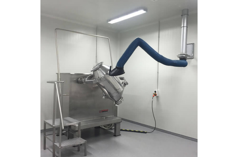 Fume-arm-for-pharmaceutical-dust-extraction