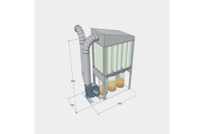 T750-dust-collector-with-dimensions